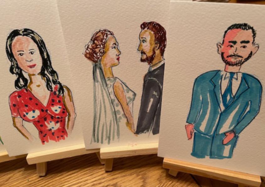 quick wedding paintings