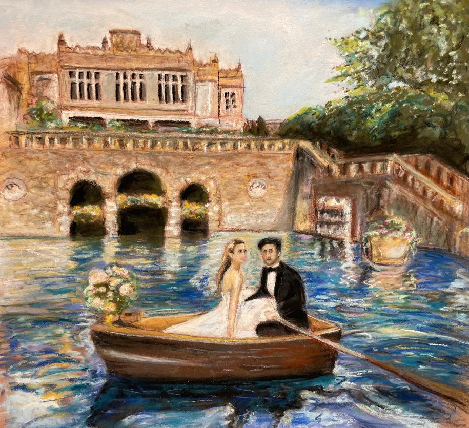 Live wedding painting