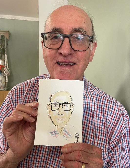 watercolour postcard size portrait