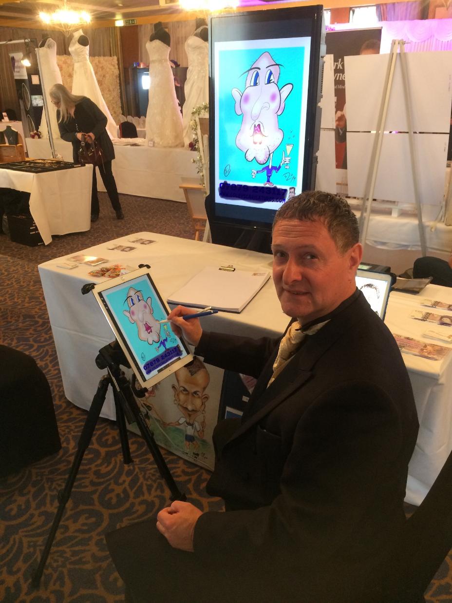 digital drawing on the iPad, ideal for corporate events