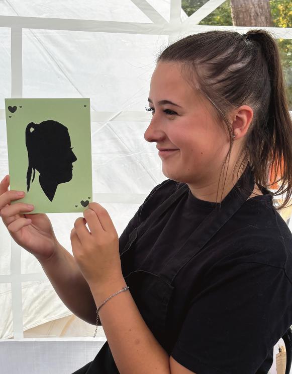 Hand cut live on the day silhouettes, Norfolk UK based artist 