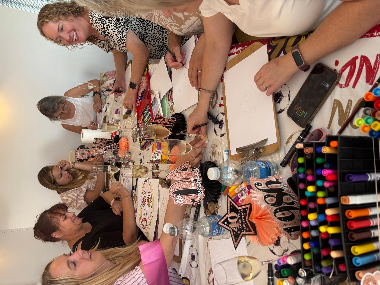 Corporate event drink and draw parties and team building 