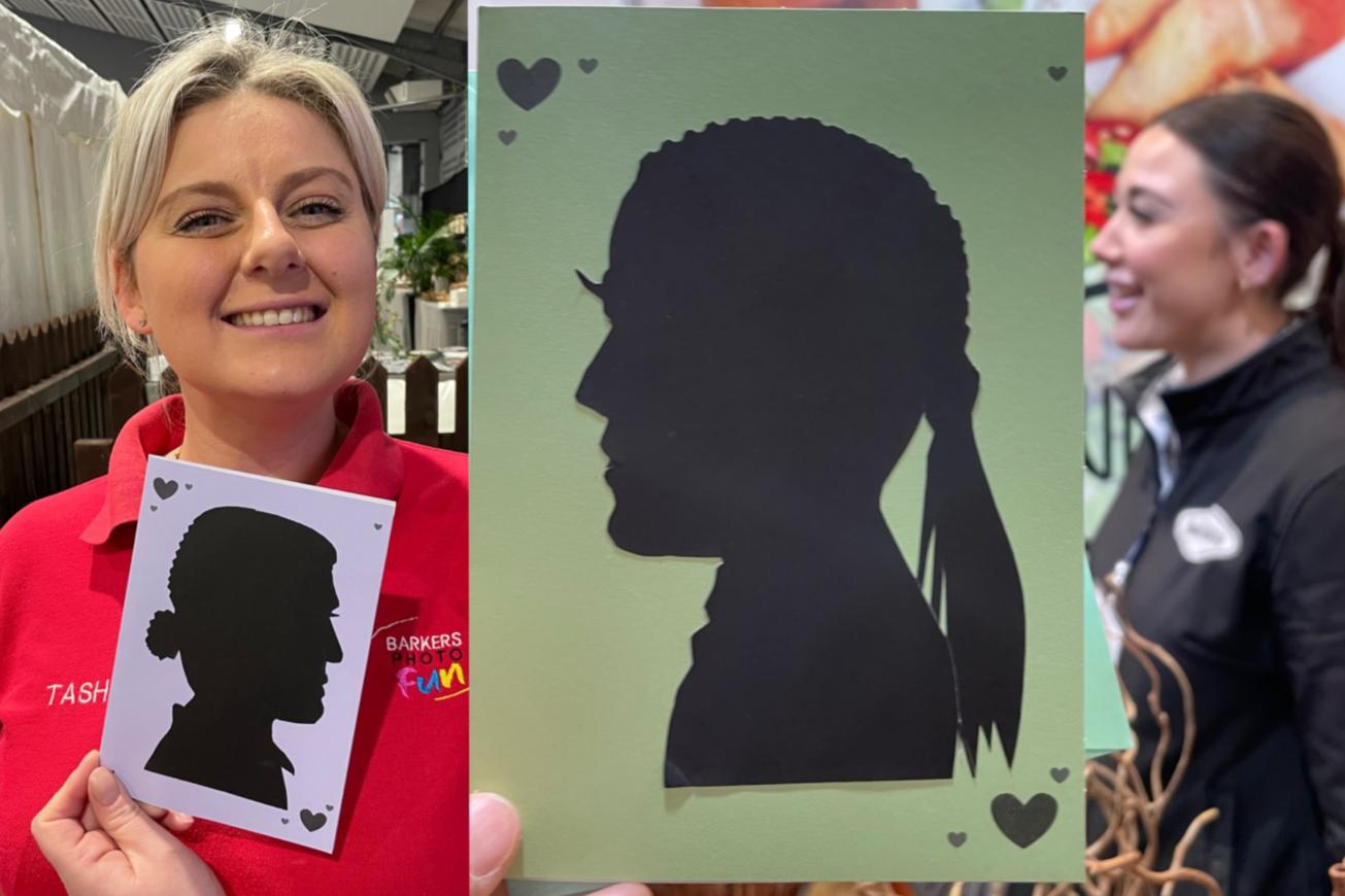 wedding hand cut silhouette Norfolk