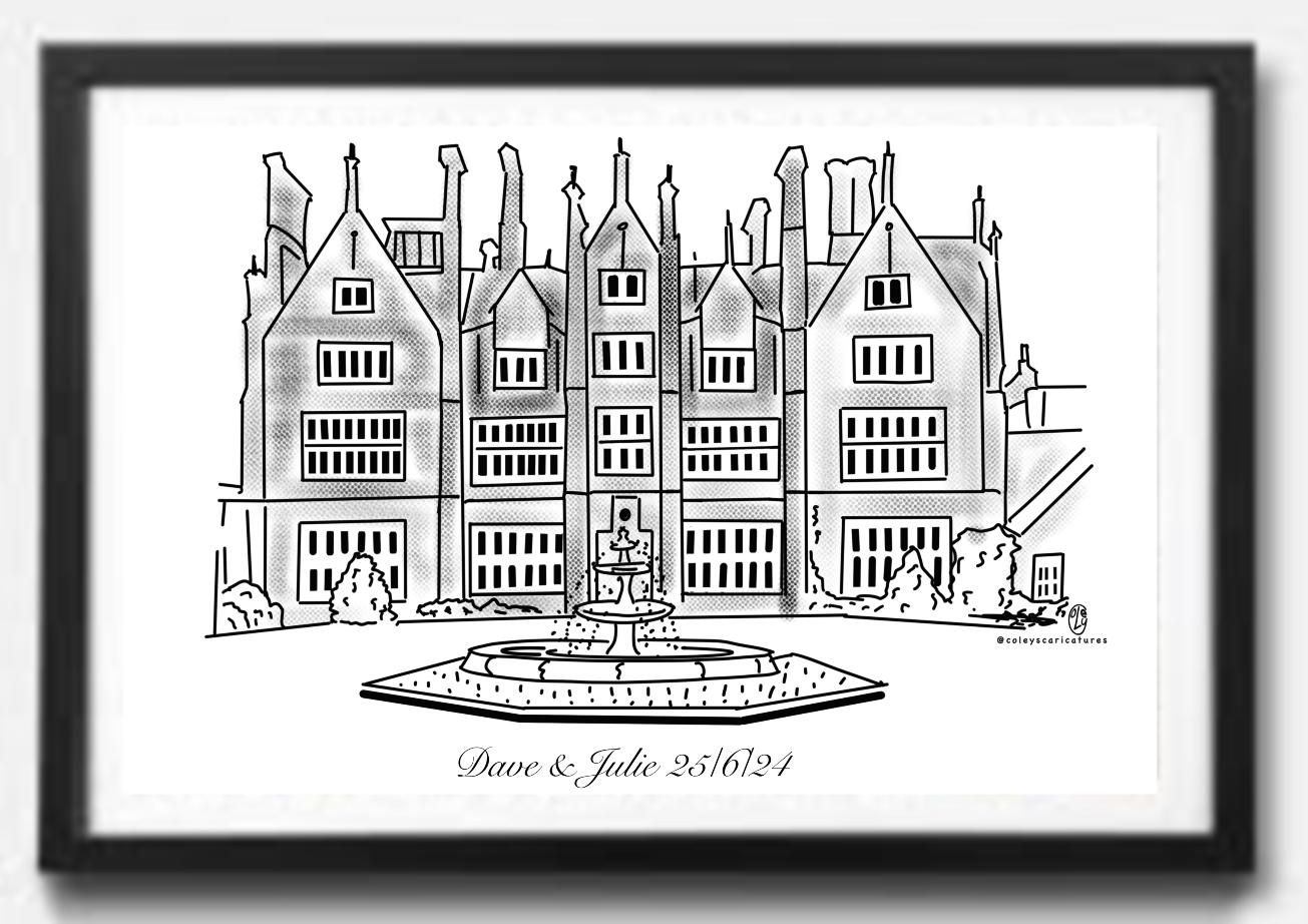 wedding venue drawing 