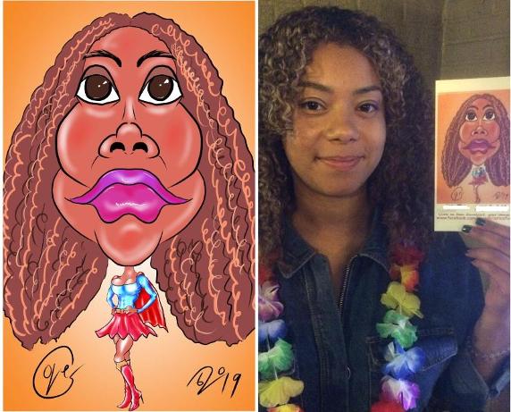 Quick caricatures at Dunston hall Norfolk UK 