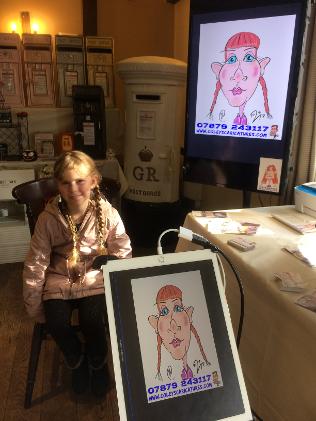 live caricatures on the iPad at your corporate event or fun day 