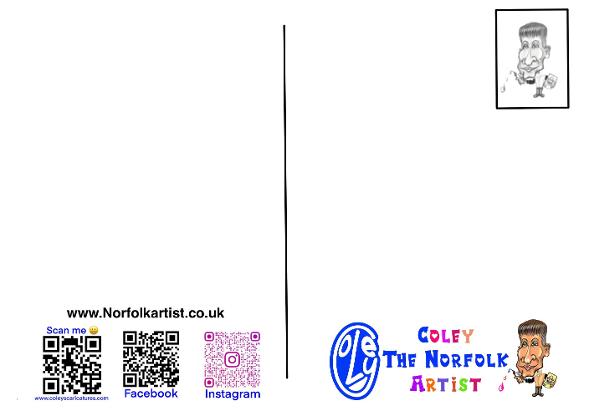 printed back of postcards