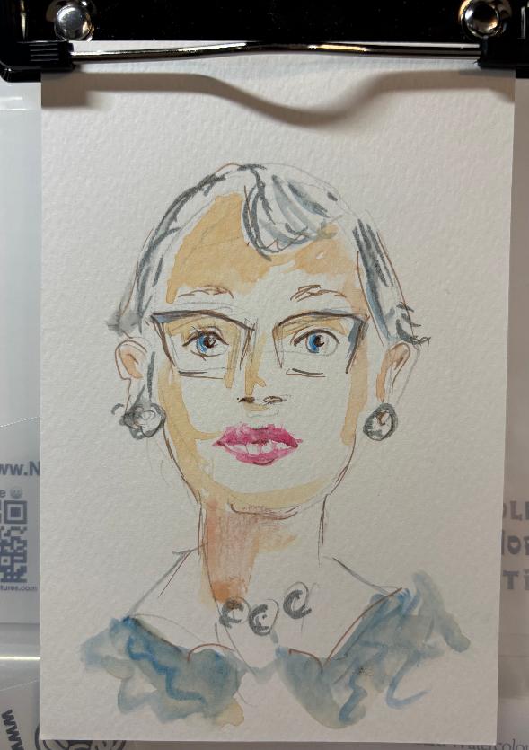 quick 6 minute painted portraits at The Red Barn King's Lynn 