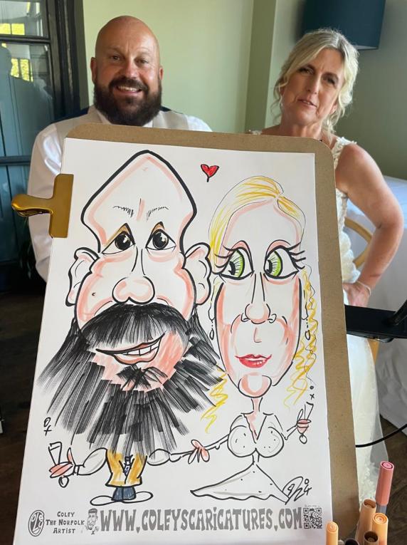 wedding caricatures Assembly House norwich 