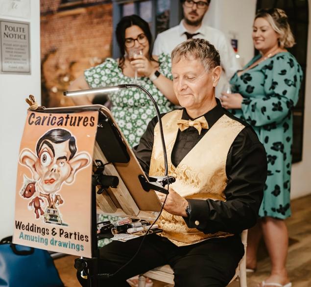 easel based wedding artist in Norwich
