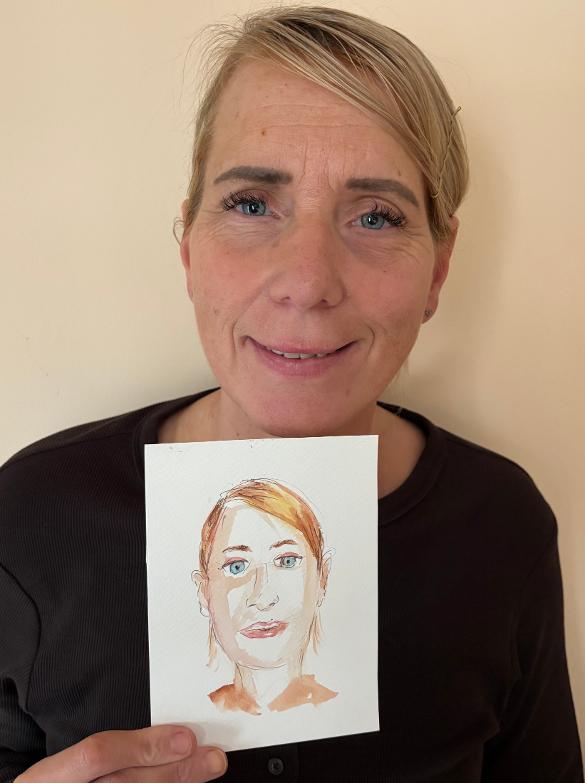 Wensum valley watercolour portraits by Coley The Norfolk wedding Artist 