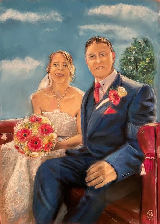 live wedding watercolour painting 