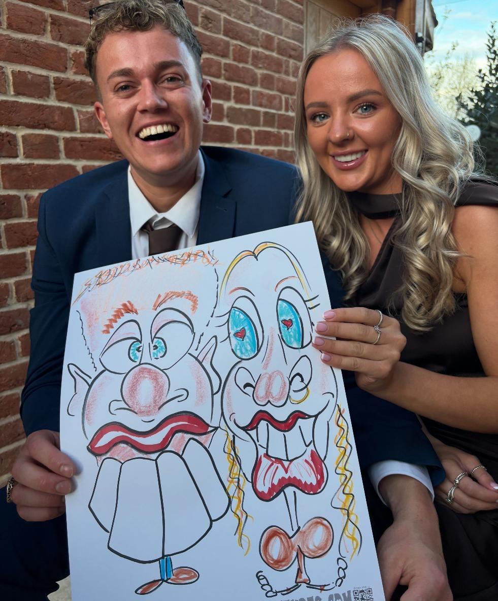 Norfolk wedding artist Coley The caricaturist